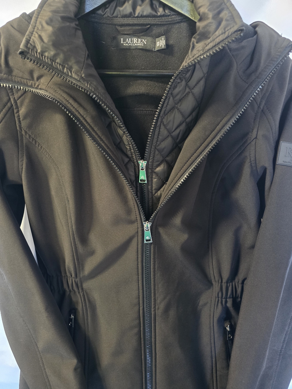 Lauren Ralph Lauren Quilted Bib Hooded Softshell Jacket